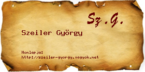 Szeiler György névjegykártya