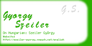 gyorgy szeiler business card